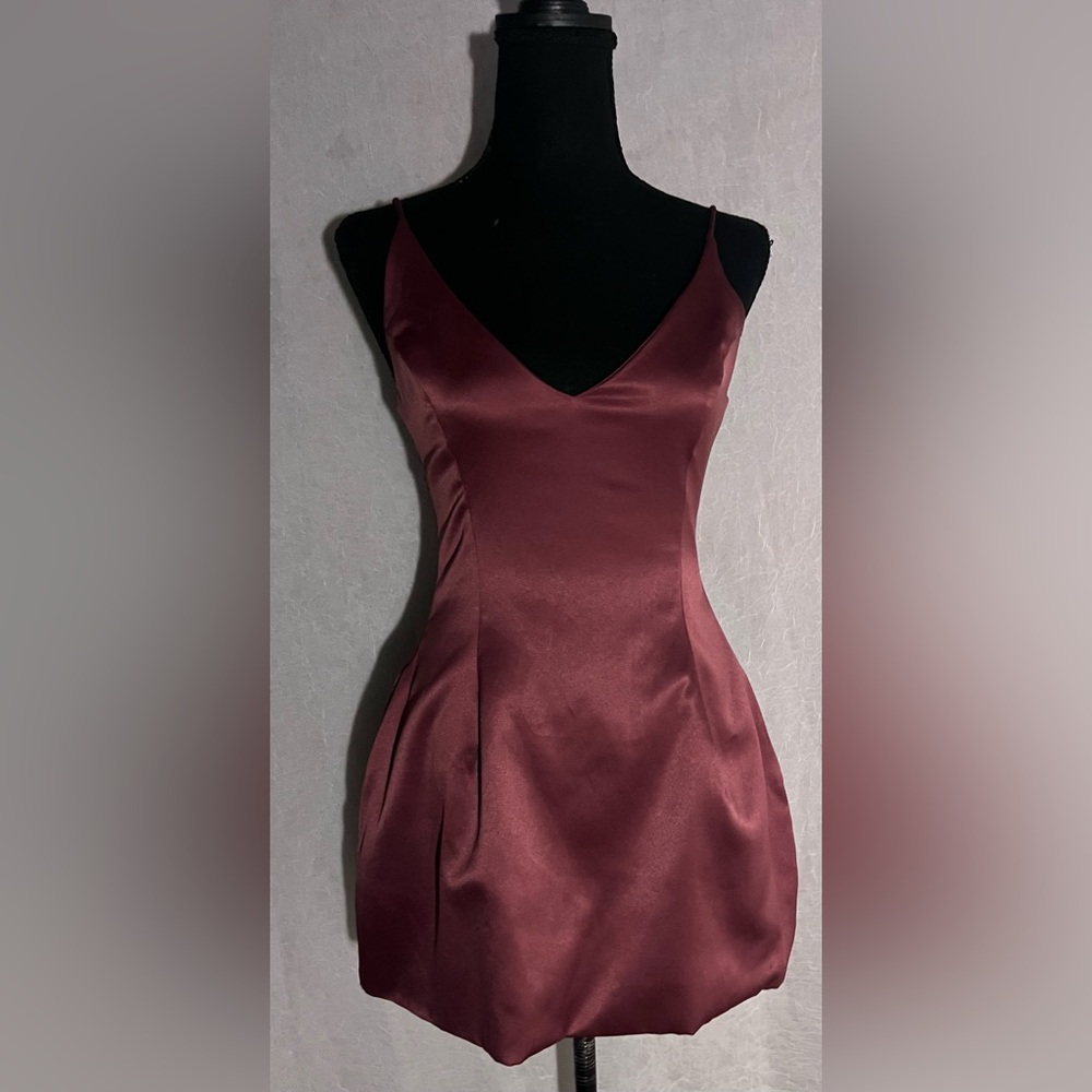 Mauve Satin mini Dress